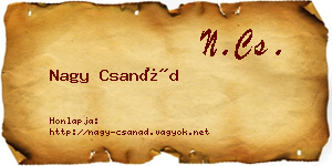 Nagy Csanád névjegykártya